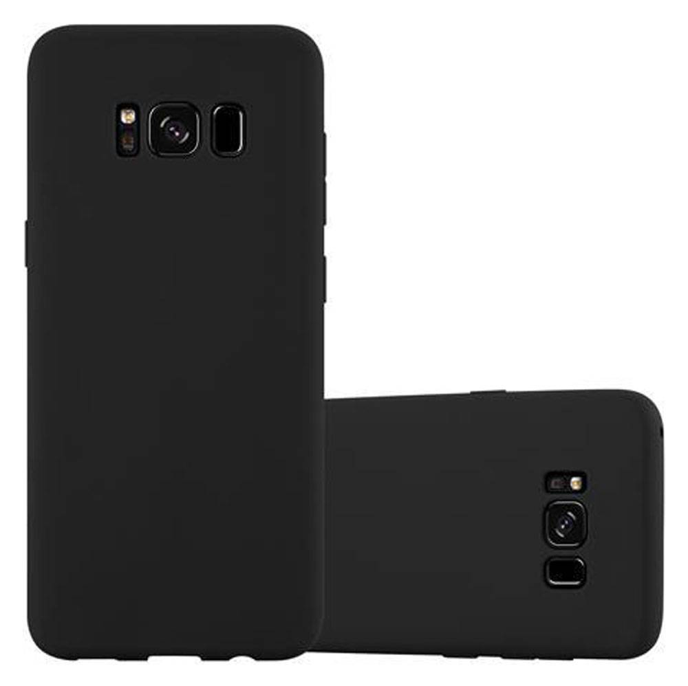 Cadorabo Hülle für Samsung Galaxy S8 PLUS Schutzhülle in Schwarz Handyhülle TPU Silikon Etui Case Cover