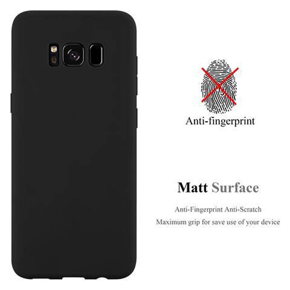 Cadorabo Hülle für Samsung Galaxy S8 PLUS Schutzhülle in Schwarz Handyhülle TPU Silikon Etui Case Cover