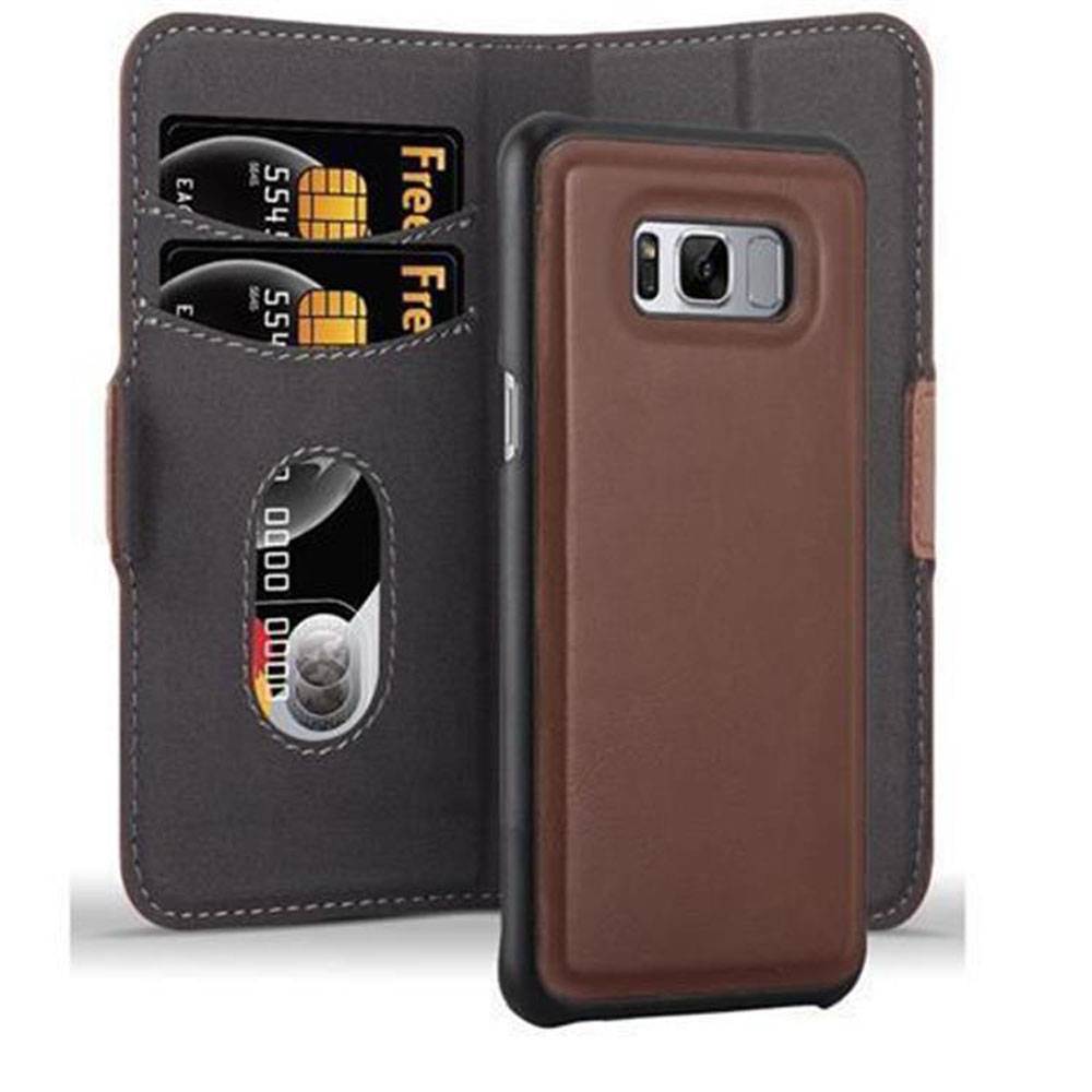 Cadorabo Hülle für Samsung Galaxy S8 PLUS Schutz Hülle in Braun Etui Handyhhülle Tasche Case Cover