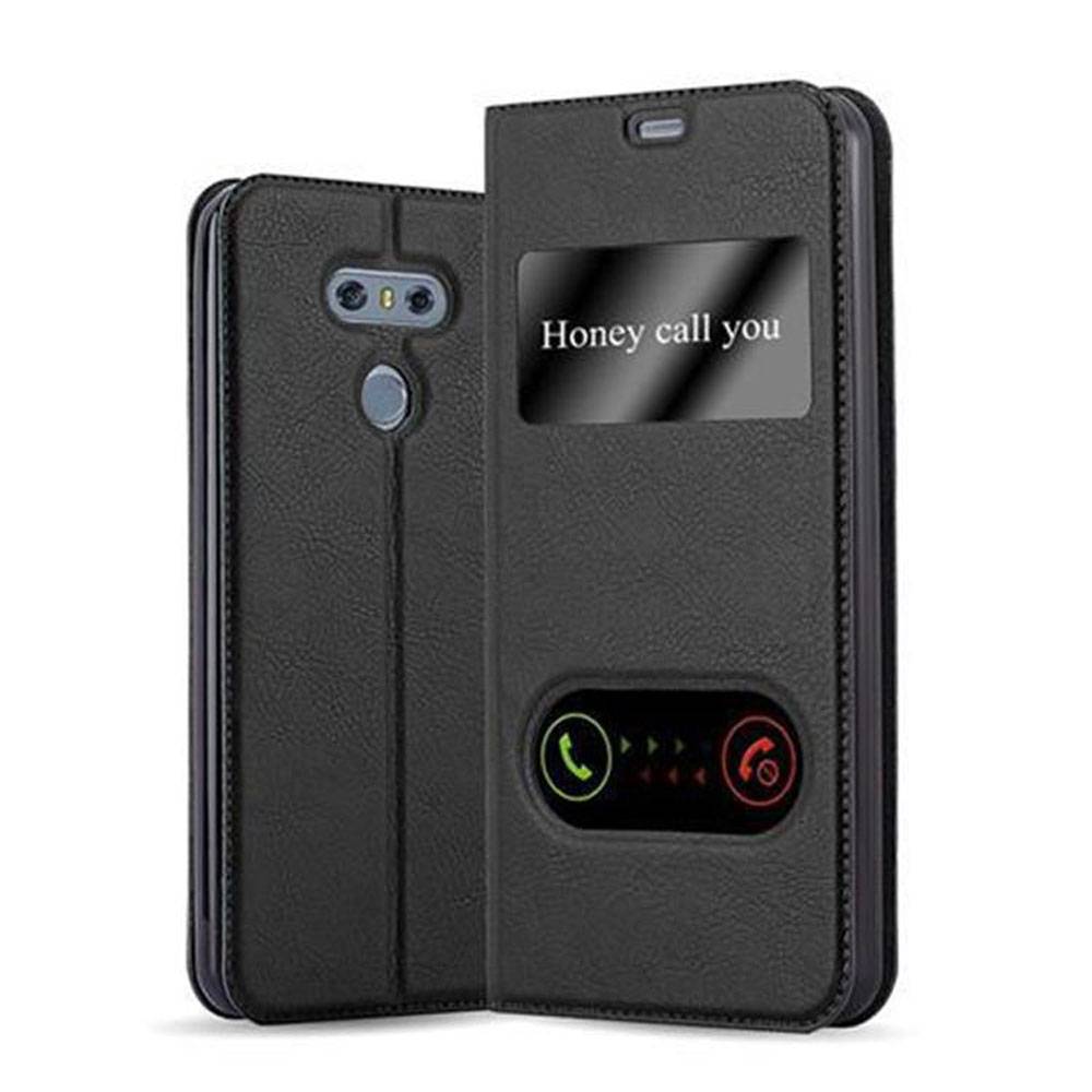 Cadorabo Schutzhülle für LG G6 Hülle in Schwarz Handyhülle Book Case Cover Etui