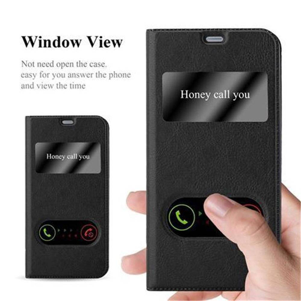 Cadorabo Schutzhülle für LG G6 Hülle in Schwarz Handyhülle Book Case Cover Etui