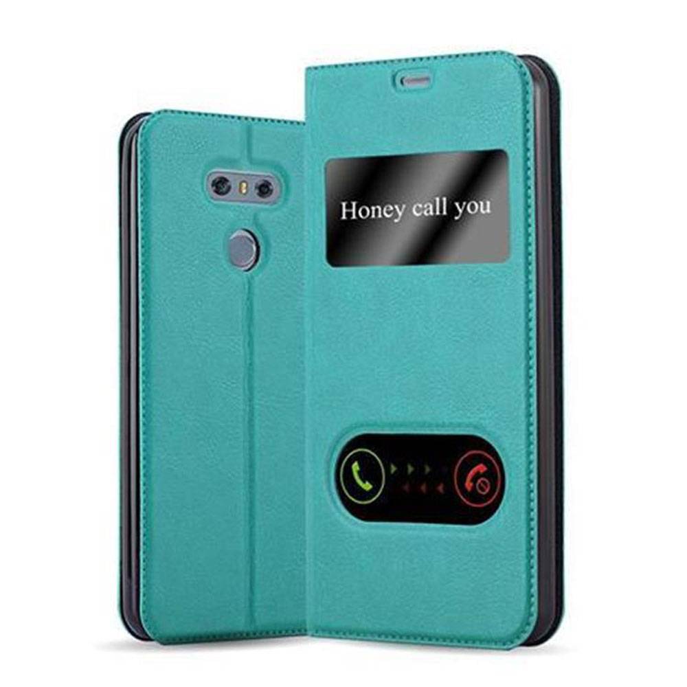 Cadorabo Schutzhülle für LG G6 Hülle in Türkis Handyhülle Book Case Cover Etui