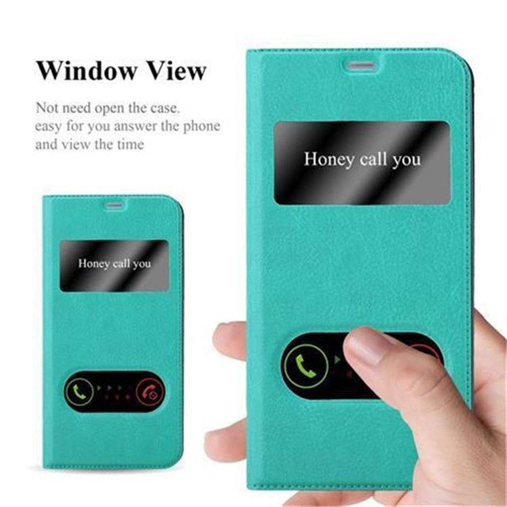 Cadorabo Schutzhülle für LG G6 Hülle in Türkis Handyhülle Book Case Cover Etui