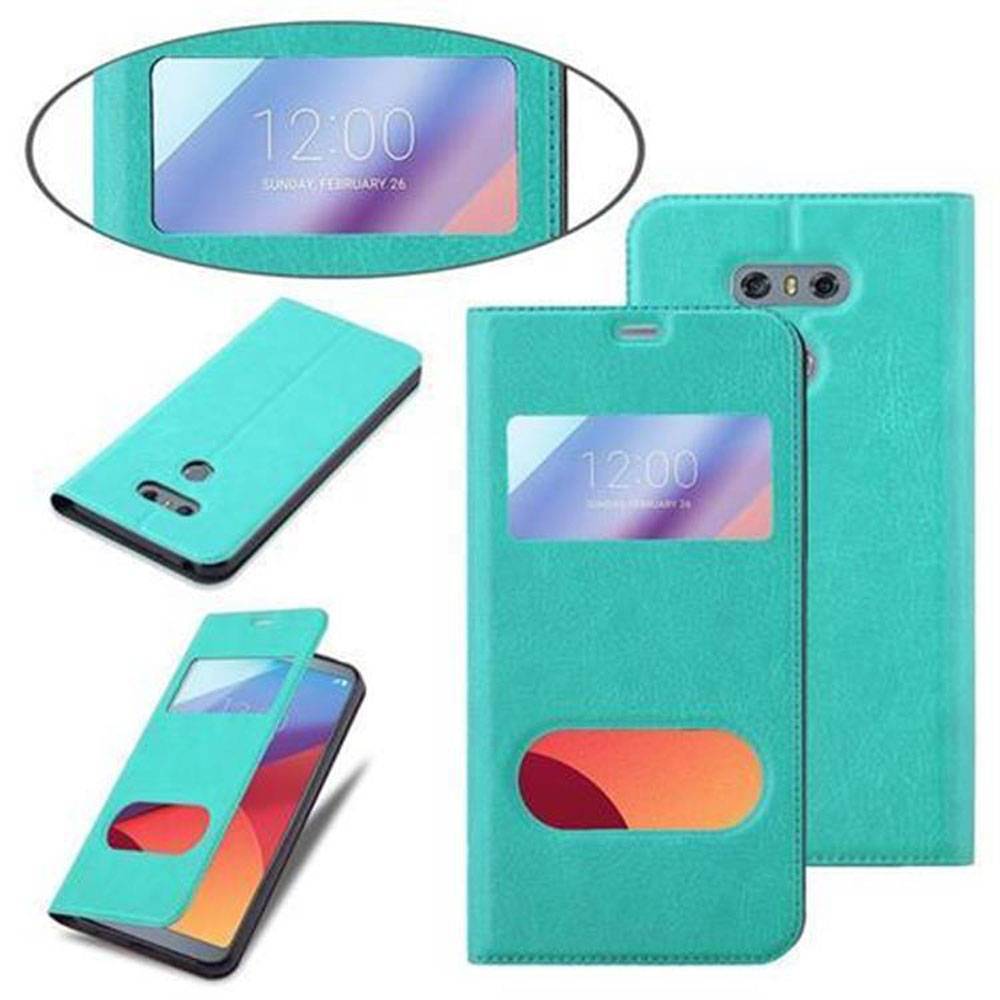 Cadorabo Schutzhülle für LG G6 Hülle in Türkis Handyhülle Book Case Cover Etui