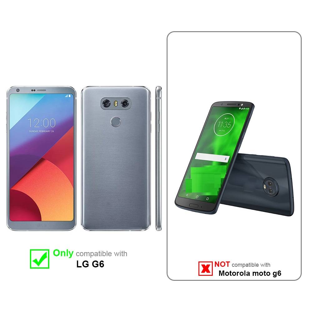 Cadorabo Schutzhülle für LG G6 Hülle in Rot Handyhülle Book Case Cover Etui