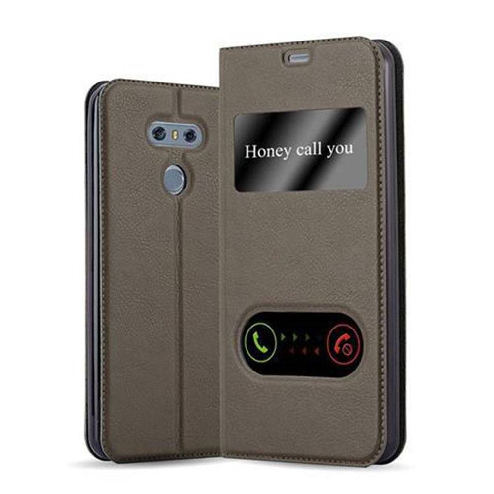 Cadorabo Schutzhülle für LG G6 Hülle in Braun Handyhülle Book Case Cover Etui