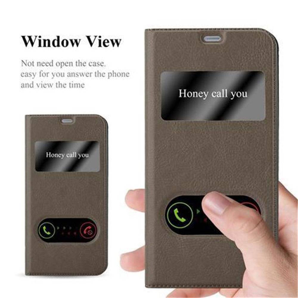Cadorabo Schutzhülle für LG G6 Hülle in Braun Handyhülle Book Case Cover Etui