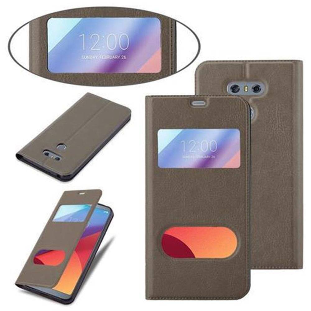Cadorabo Schutzhülle für LG G6 Hülle in Braun Handyhülle Book Case Cover Etui
