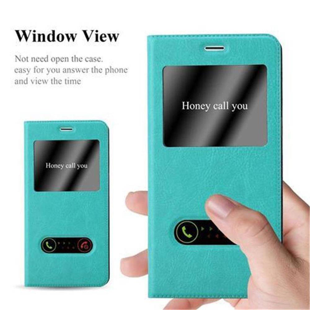 Cadorabo Schutzhülle für OnePlus 3 / 3T Hülle in Türkis Handyhülle Book Case Cover Etui