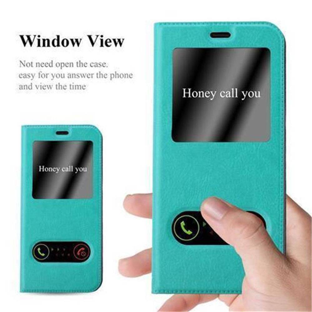 Cadorabo Schutzhülle für Samsung Galaxy S8 Hülle in Türkis Handyhülle Book Case Cover Etui