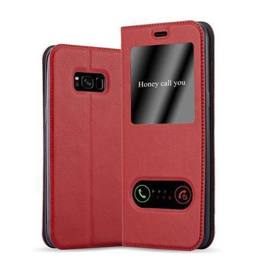 Cadorabo Schutzhülle für Samsung Galaxy S8 Hülle in Rot Handyhülle Book Case Cover Etui