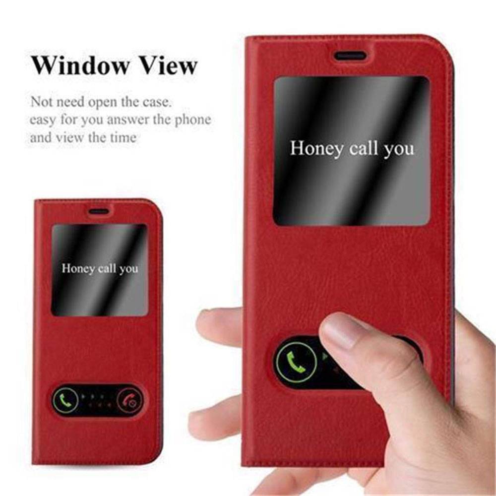 Cadorabo Schutzhülle für Samsung Galaxy S8 Hülle in Rot Handyhülle Book Case Cover Etui