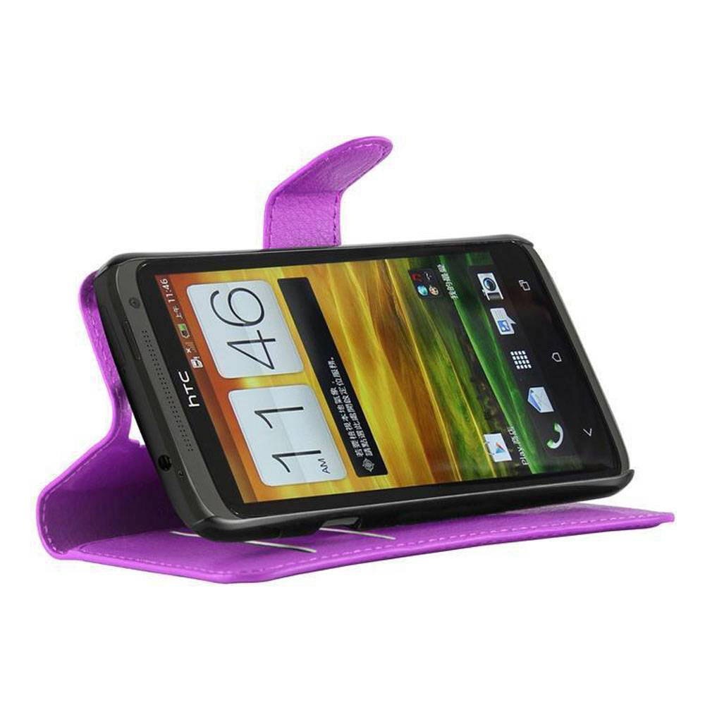 Cadorabo Hülle für HTC ONE X / X+ Schutz Hülle in Lila Handyhülle Etui Case Cover Magnetverschluss