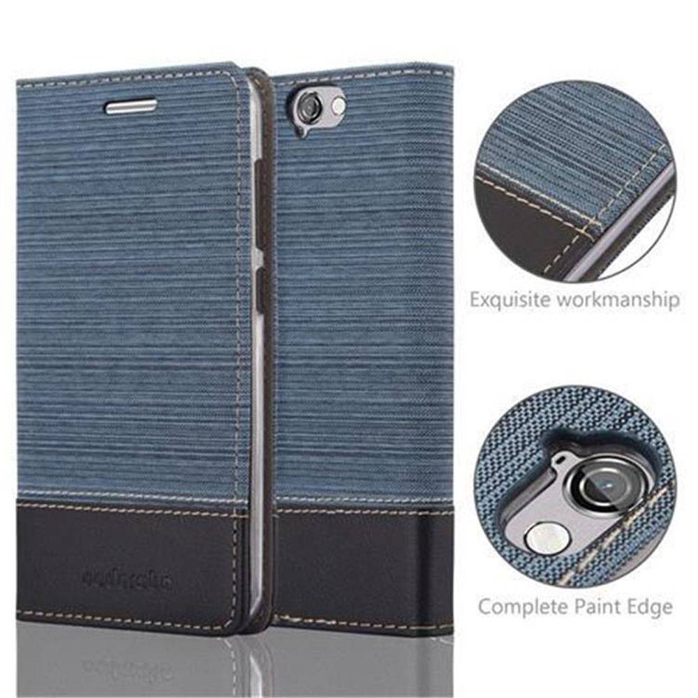Cadorabo Hülle für HTC ONE A9 Schutzhülle in Blau Handy Hülle Etui Book Case Cover