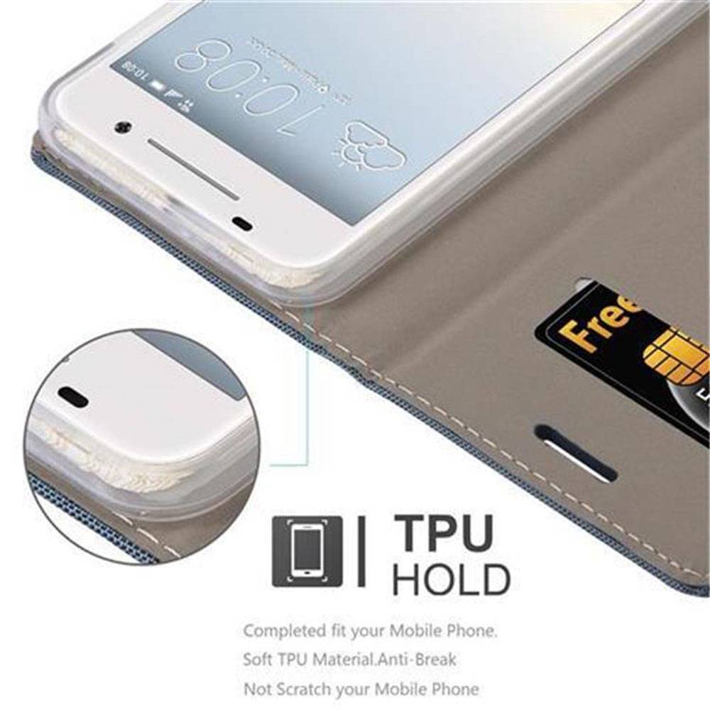 Cadorabo Hülle für HTC ONE A9 Schutzhülle in Blau Handy Hülle Etui Book Case Cover