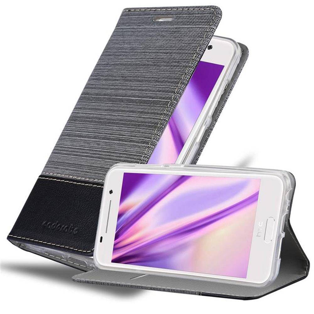 Cadorabo Hülle für HTC ONE A9 Schutzhülle in Grau Handy Hülle Etui Book Case Cover