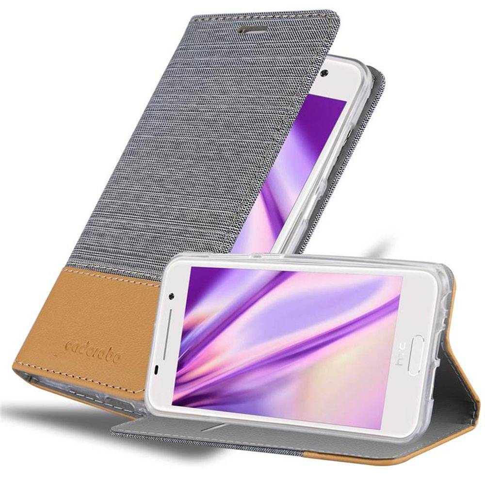 Cadorabo Hülle für HTC ONE A9 Schutzhülle in Grau Handy Hülle Etui Book Case Cover