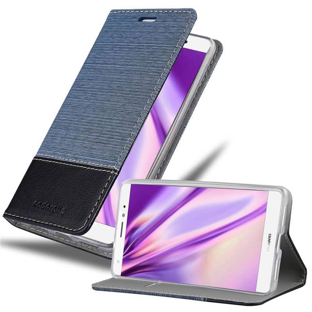 Cadorabo Hülle für Huawei MATE S Schutzhülle in Blau Handy Hülle Etui Book Case Cover
