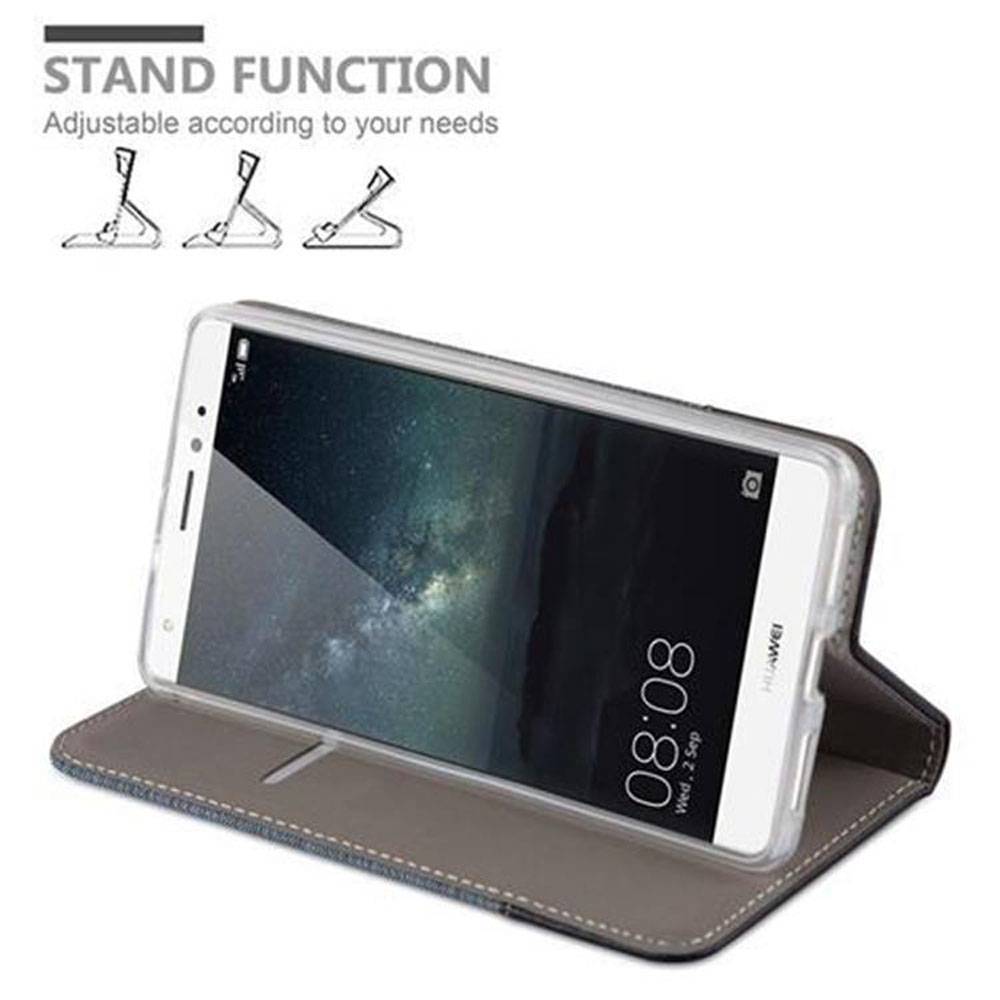 Cadorabo Hülle für Huawei MATE S Schutzhülle in Blau Handy Hülle Etui Book Case Cover