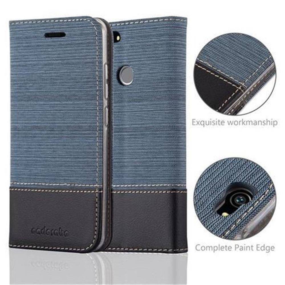 Cadorabo Hülle für Huawei NOVA Schutzhülle in Blau Handy Hülle Etui Book Case Cover