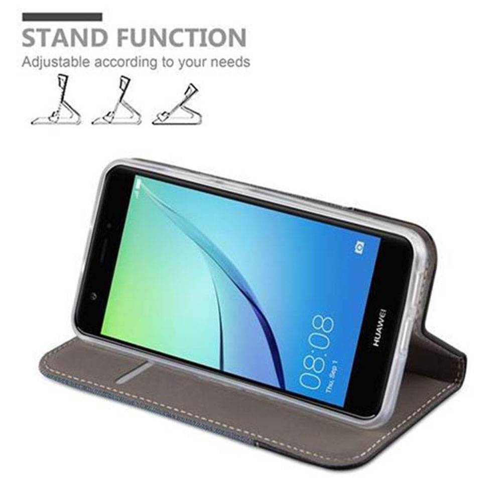 Cadorabo Hülle für Huawei NOVA Schutzhülle in Blau Handy Hülle Etui Book Case Cover