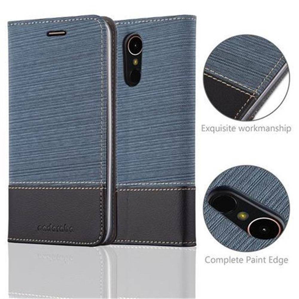 Cadorabo Hülle für LG K10 2017 Schutzhülle in Blau Handy Hülle Etui Book Case Cover