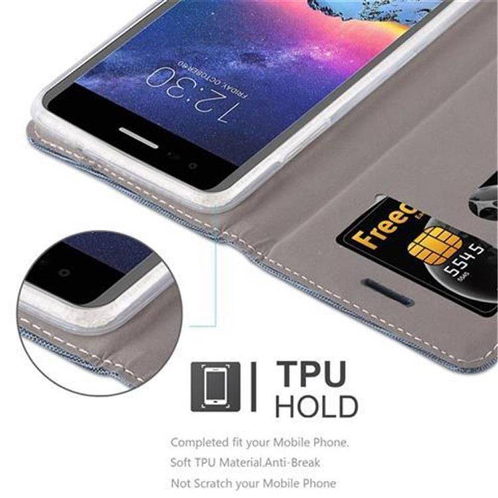 Cadorabo Hülle für LG K8 2017 Schutzhülle in Blau Handy Hülle Etui Book Case Cover