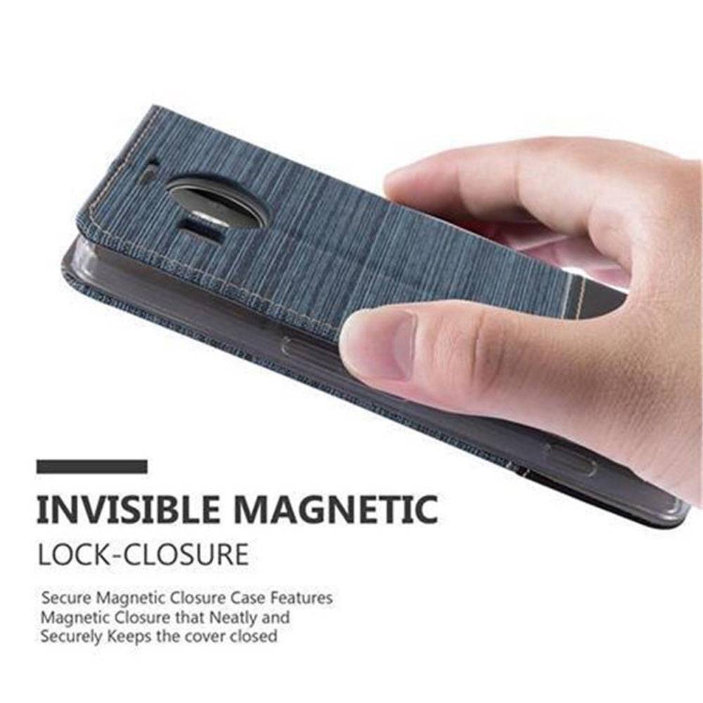 Cadorabo Hülle für Nokia Lumia 950 XL Schutzhülle in Blau Handy Hülle Etui Book Case Cover