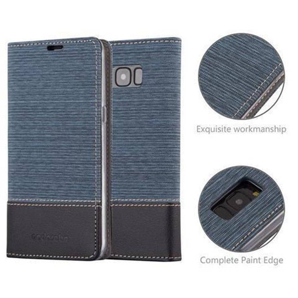 Cadorabo Hülle für Samsung Galaxy S8 PLUS Schutzhülle in Blau Handy Hülle Etui Book Case Cover