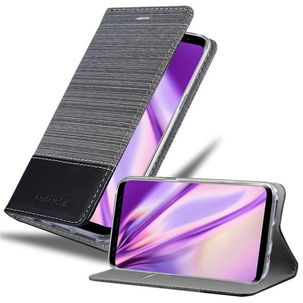 Cadorabo Hülle für Samsung Galaxy S8 PLUS Schutzhülle in Grau Handy Hülle Etui Book Case Cover