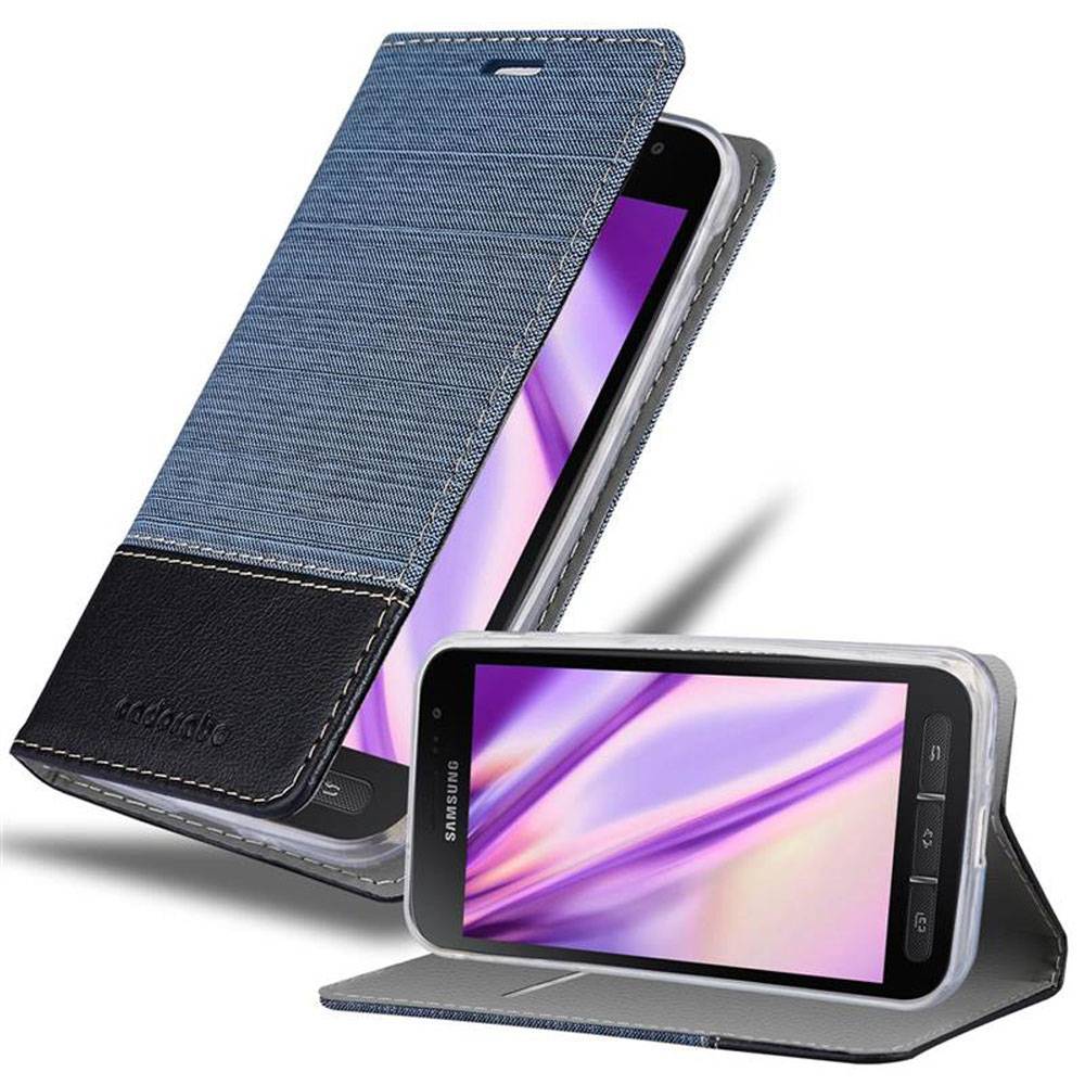 Cadorabo Hülle für Samsung Galaxy XCover 4 / XCover 4s Schutzhülle in Blau Handy Hülle Etui Book Case Cover