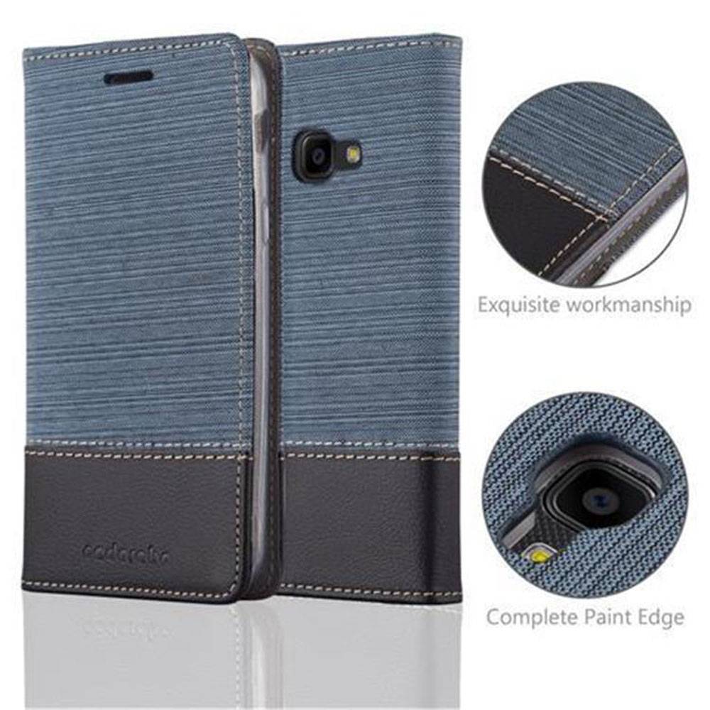 Cadorabo Hülle für Samsung Galaxy XCover 4 / XCover 4s Schutzhülle in Blau Handy Hülle Etui Book Case Cover