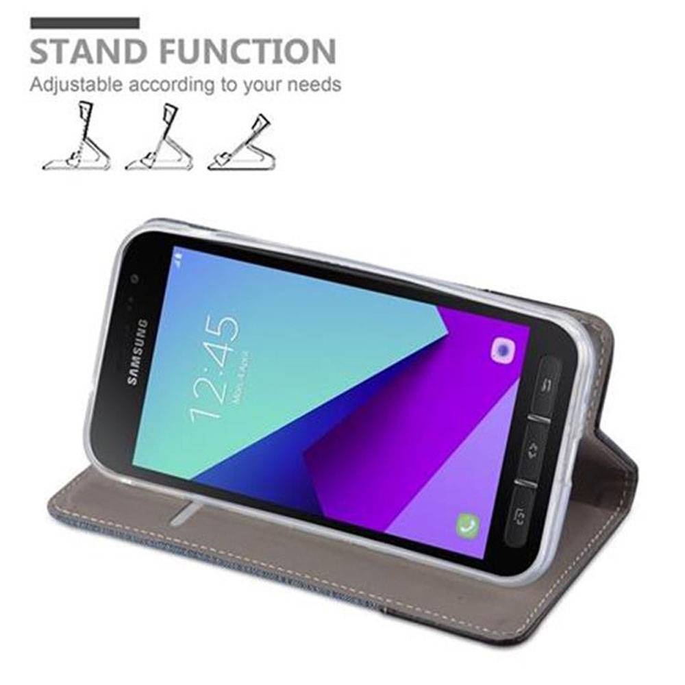 Cadorabo Hülle für Samsung Galaxy XCover 4 / XCover 4s Schutzhülle in Blau Handy Hülle Etui Book Case Cover