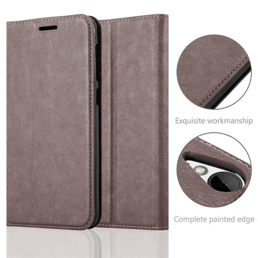 Cadorabo Hülle für HTC Desire 10 LIFESTYLE / Desire 825 Schutz Hülle in Braun Handyhülle Etui Case Cover
