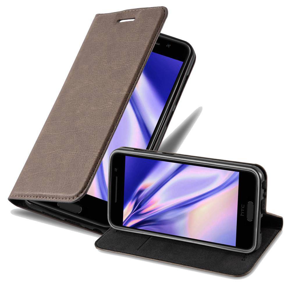 Cadorabo Hülle für HTC ONE A9 Schutz Hülle in Braun Handyhülle Etui Case Cover Magnetverschluss