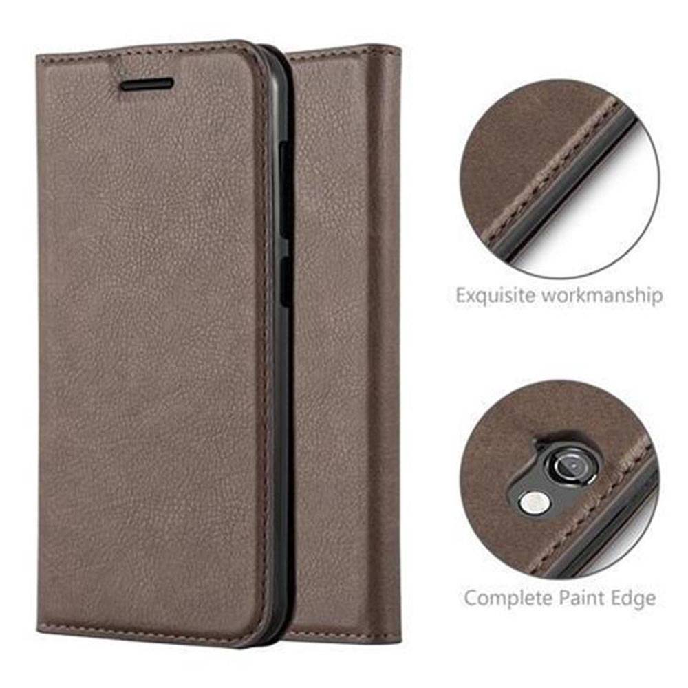 Cadorabo Hülle für HTC ONE A9 Schutz Hülle in Braun Handyhülle Etui Case Cover Magnetverschluss