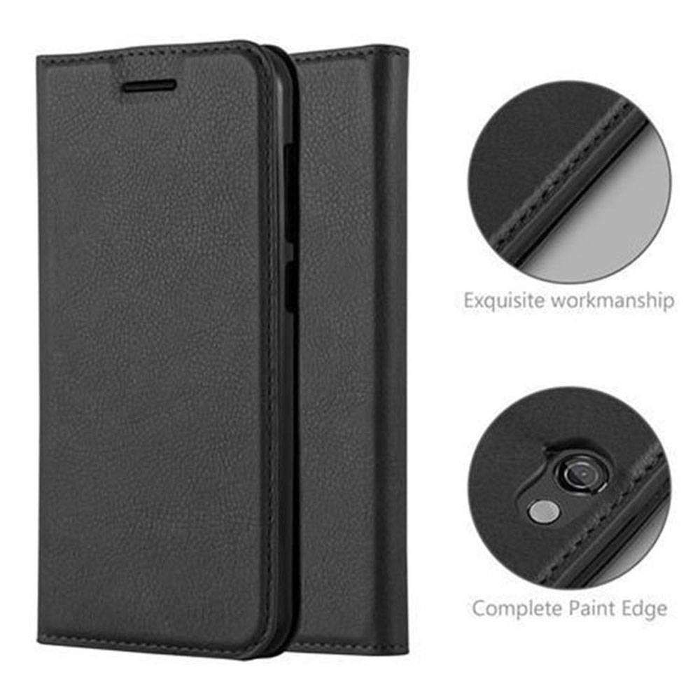 Cadorabo Hülle für HTC ONE A9 Schutz Hülle in Schwarz Handyhülle Etui Case Cover Magnetverschluss