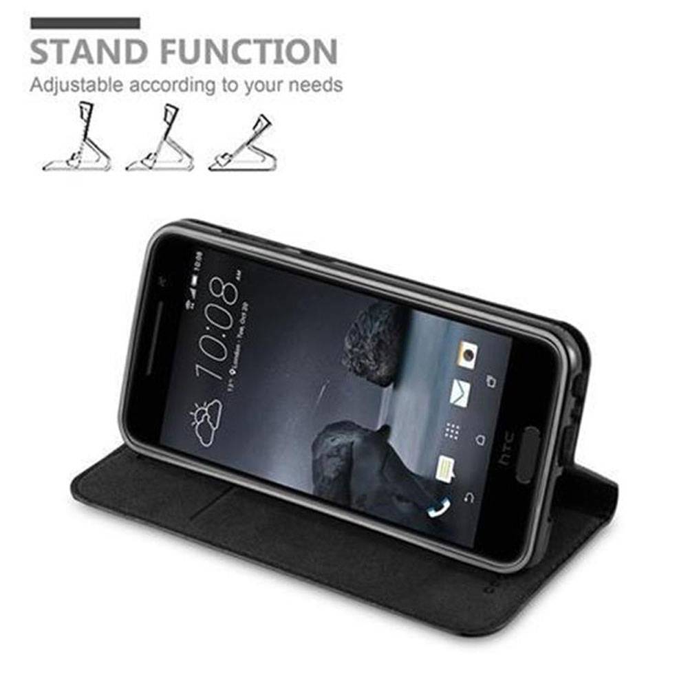 Cadorabo Hülle für HTC ONE A9 Schutz Hülle in Schwarz Handyhülle Etui Case Cover Magnetverschluss