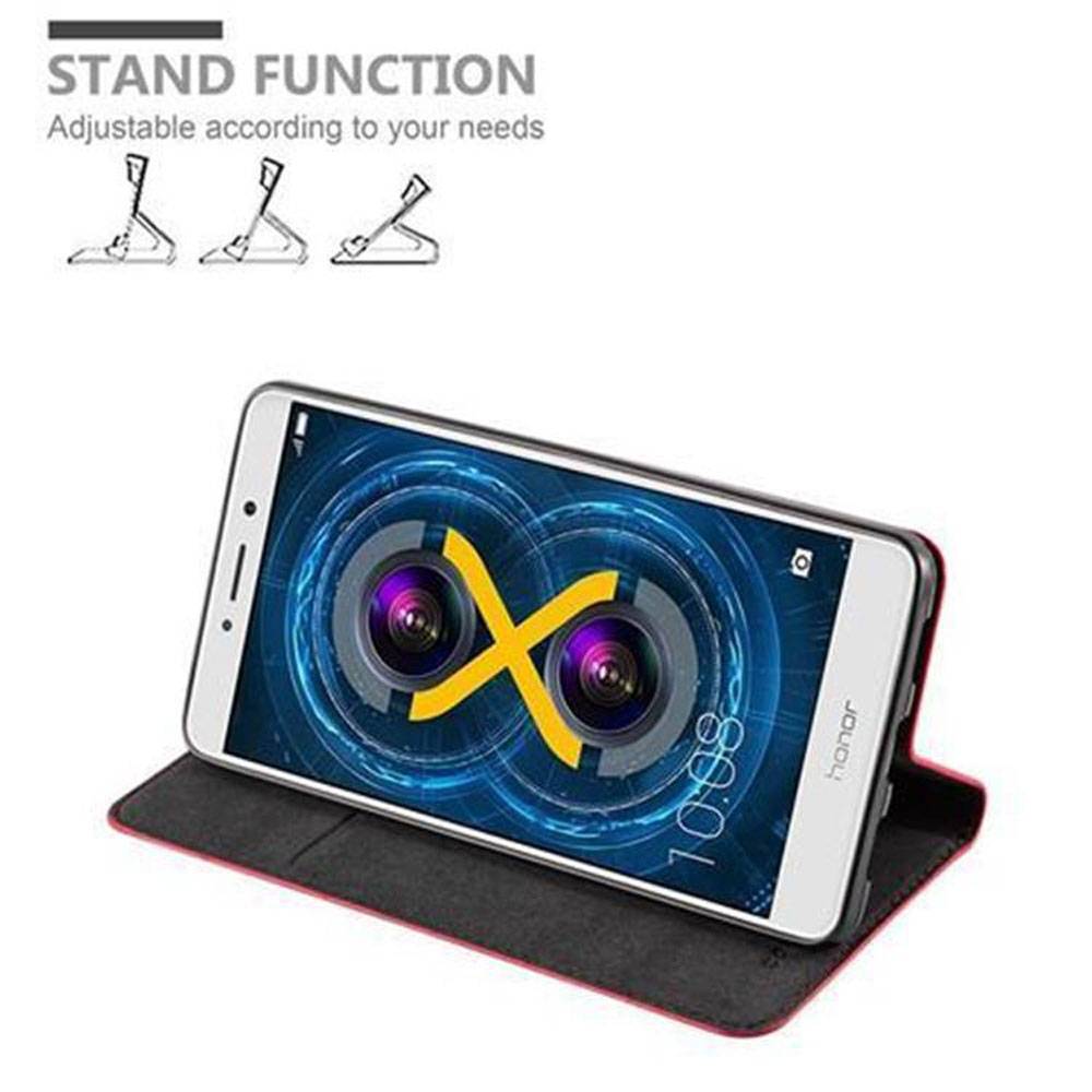 Cadorabo Hülle für Huawei MATE 9 LITE / GR5 2017 / Honor 6X Schutz Hülle in Rot Handyhülle Etui Case Cover