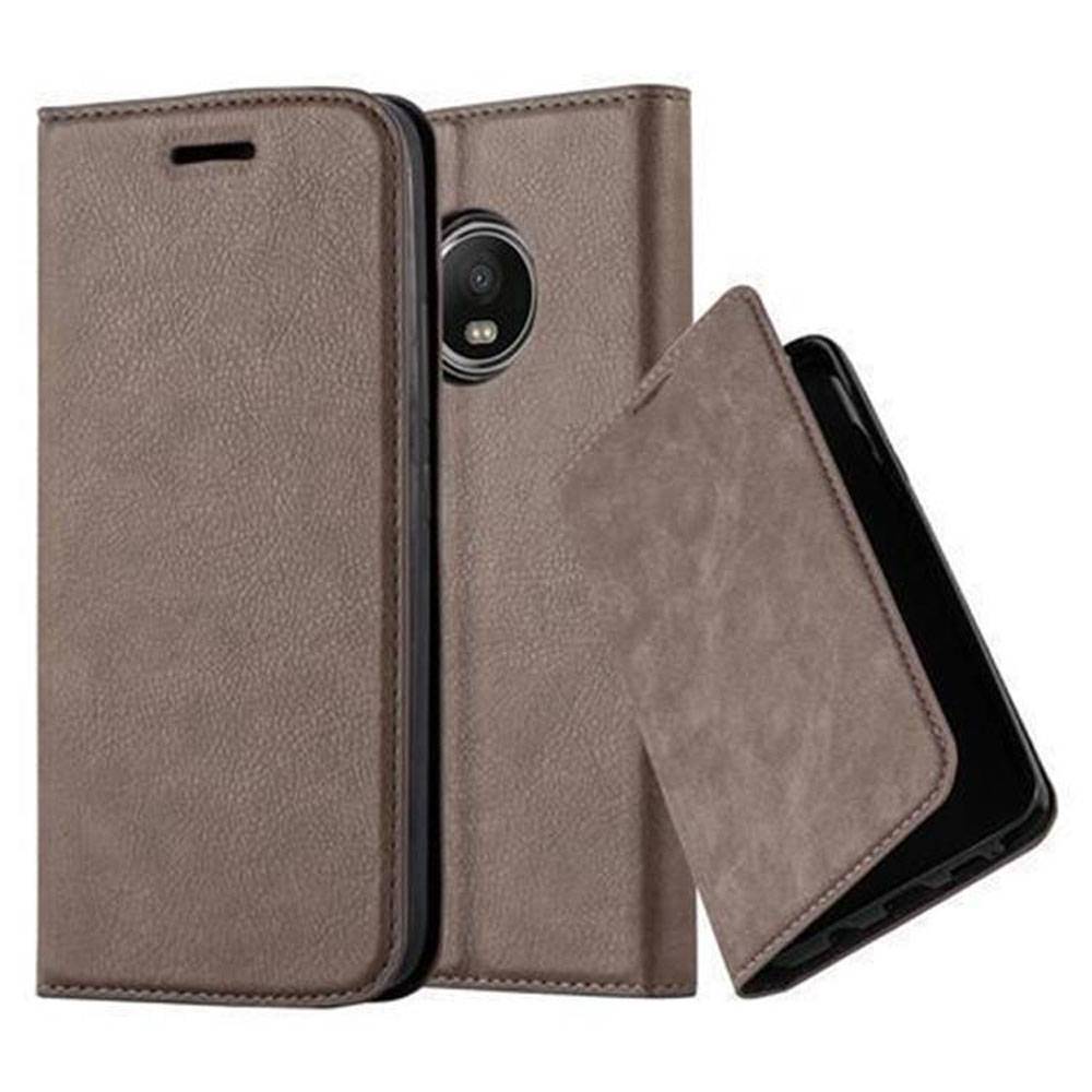 Cadorabo Hülle für Motorola MOTO G5 Schutz Hülle in Braun Handyhülle Etui Case Cover Magnetverschluss