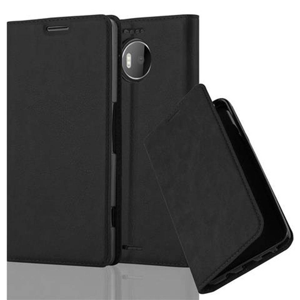 Cadorabo Hülle für Nokia Lumia 950 XL Schutz Hülle in Schwarz Handyhülle Etui Case Cover Magnetverschluss