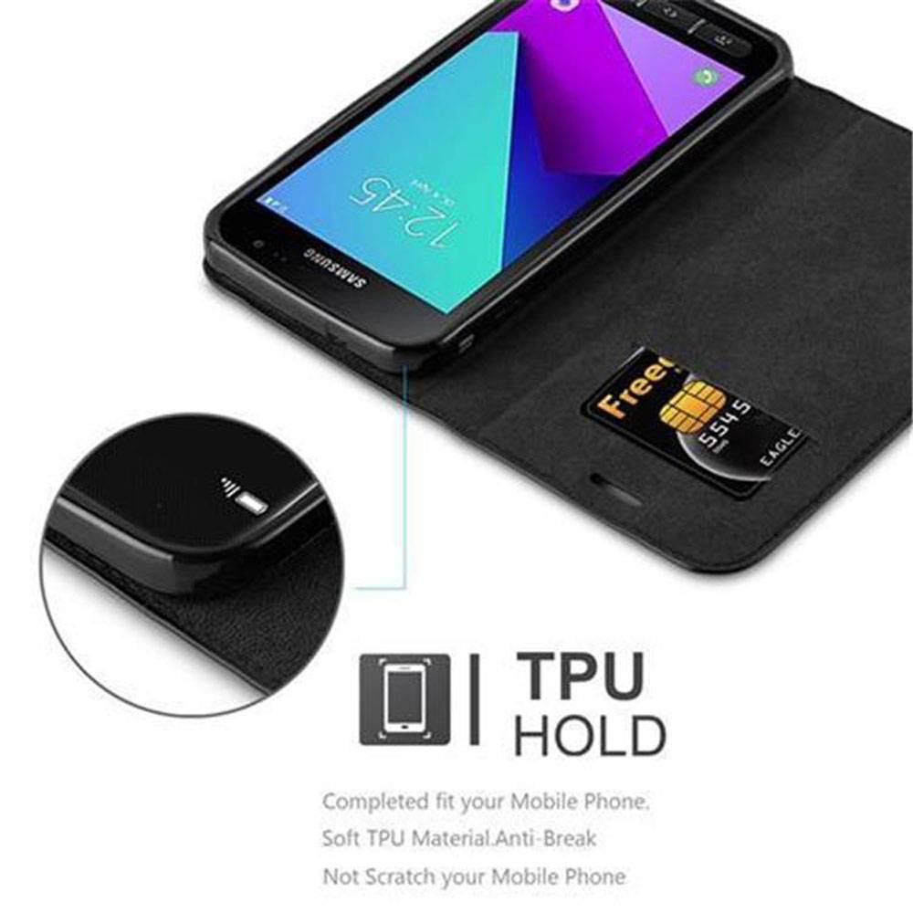 Cadorabo Hülle für Samsung Galaxy XCover 4 / XCover 4s Schutz Hülle in Schwarz Handyhülle Etui Case Cover