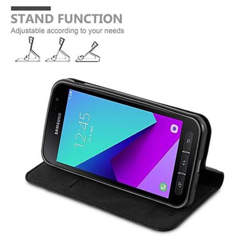 Cadorabo Hülle für Samsung Galaxy XCover 4 / XCover 4s Schutz Hülle in Schwarz Handyhülle Etui Case Cover