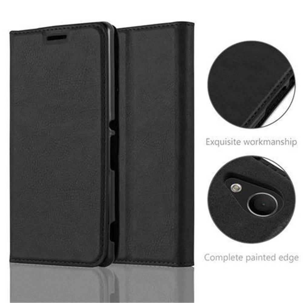 Cadorabo Hülle für Sony Xperia M4 AQUA Schutz Hülle in Schwarz Handyhülle Etui Case Cover Magnetverschluss
