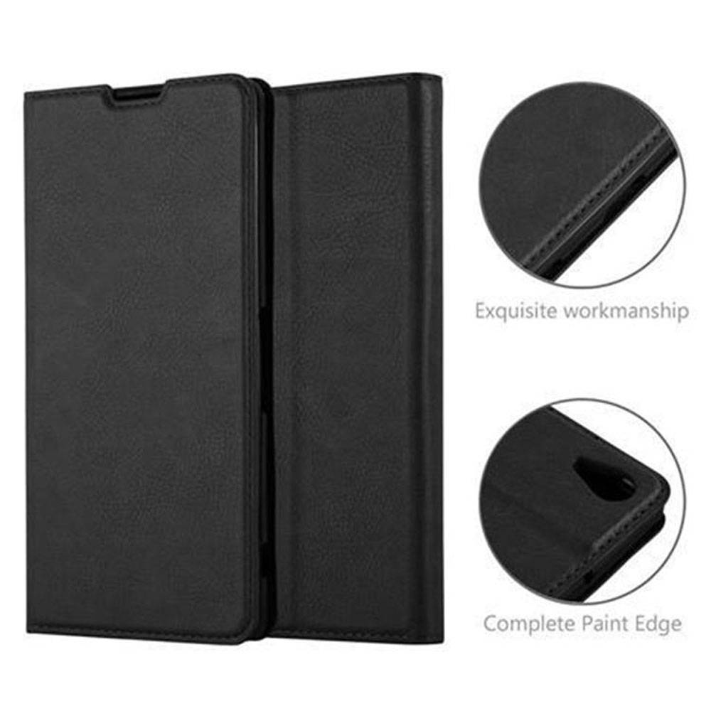 Cadorabo Hülle für Sony Xperia XA ULTRA Schutz Hülle in Schwarz Handyhülle Etui Case Cover Magnetverschluss