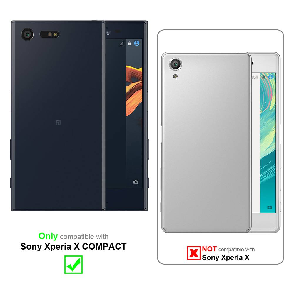 Cadorabo Hülle für Sony Xperia X COMPACT Schutz Hülle in Braun Handyhülle Etui Case Cover Magnetverschluss