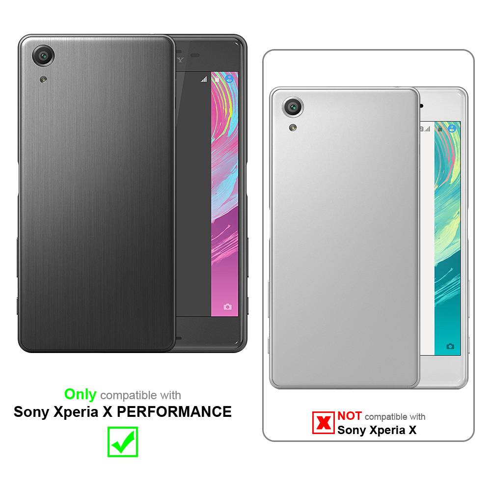 Cadorabo Hülle für Sony Xperia X PERFORMANCE Schutz Hülle in Schwarz Handyhülle Etui Case Cover Magnetverschluss