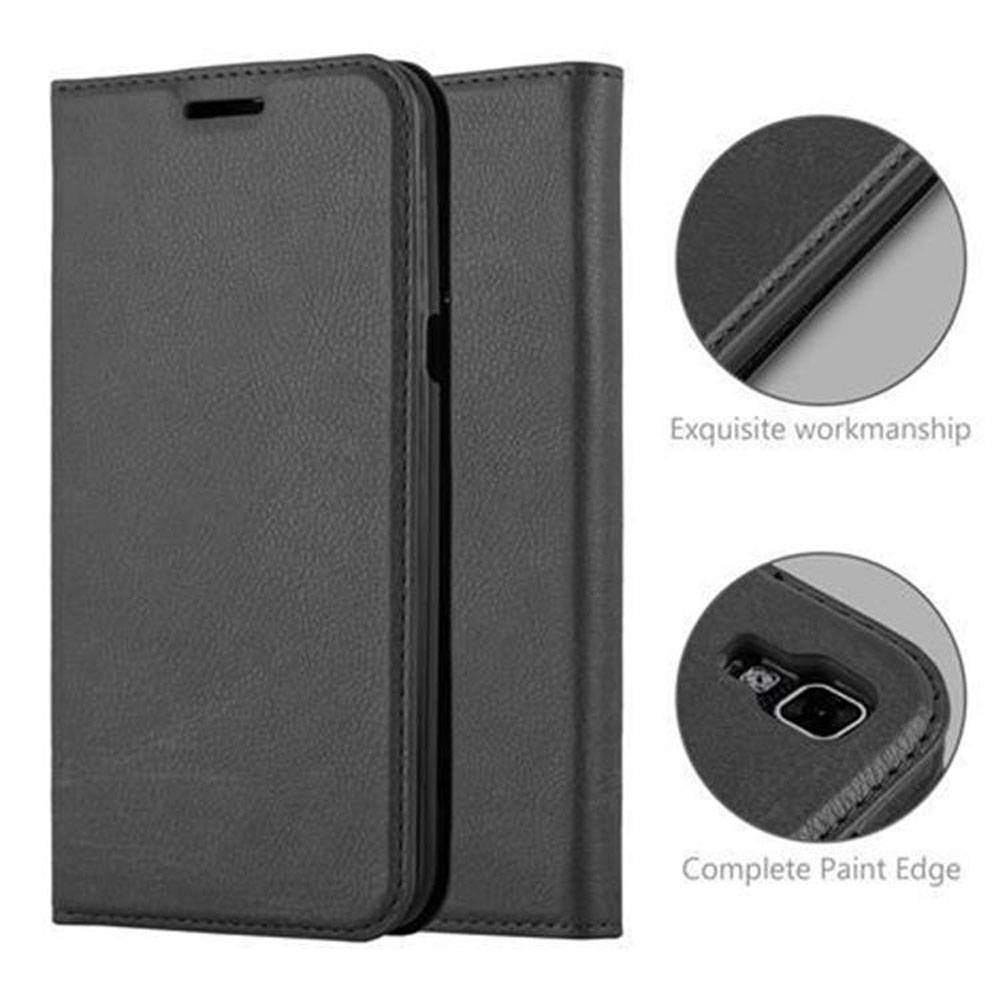 Cadorabo Hülle für LG X POWER Schutz Hülle in Schwarz Handyhülle Etui Case Cover Magnetverschluss