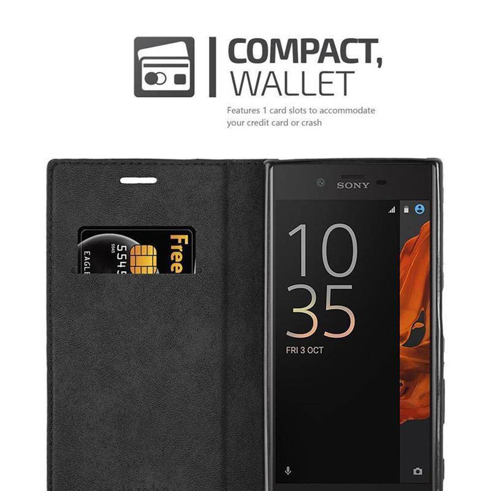 Cadorabo Hülle für Sony Xperia XZ / XZs Schutz Hülle in Braun Handyhülle Etui Case Cover Magnetverschluss