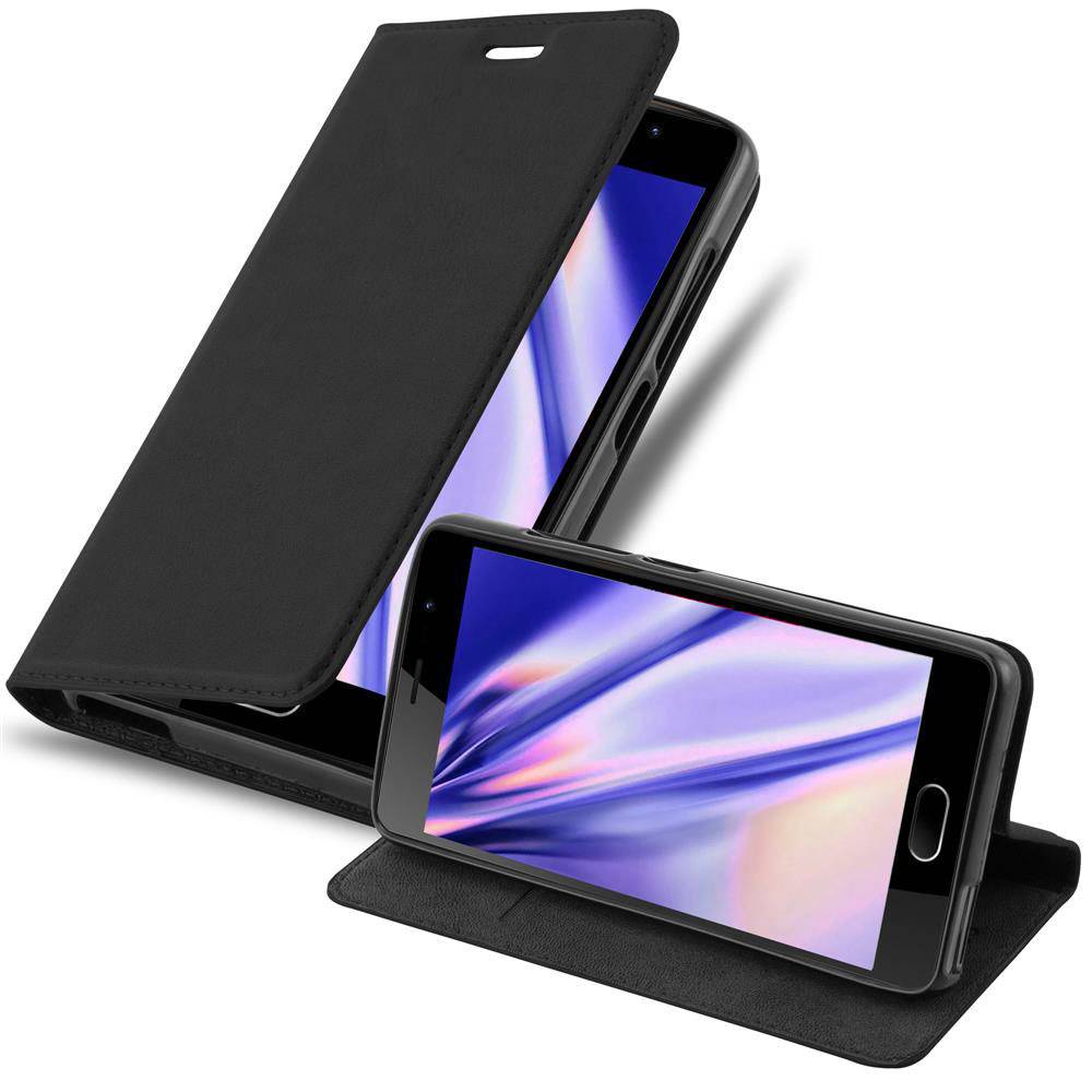 Cadorabo Hülle für WIKO U FEEL LITE Schutz Hülle in Schwarz Handyhülle Etui Case Cover Magnetverschluss